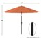 Nature Spring Nature Spring 10 Foot Orange Patio Umbrella-Auto Tilt 920160WQC - alternate 2